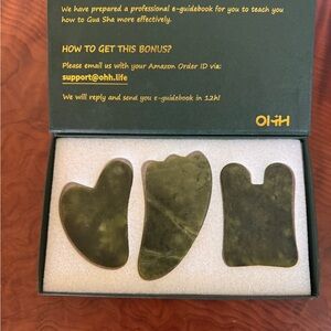Ohh Green Jade Gua Sha Set - 3 Pieces